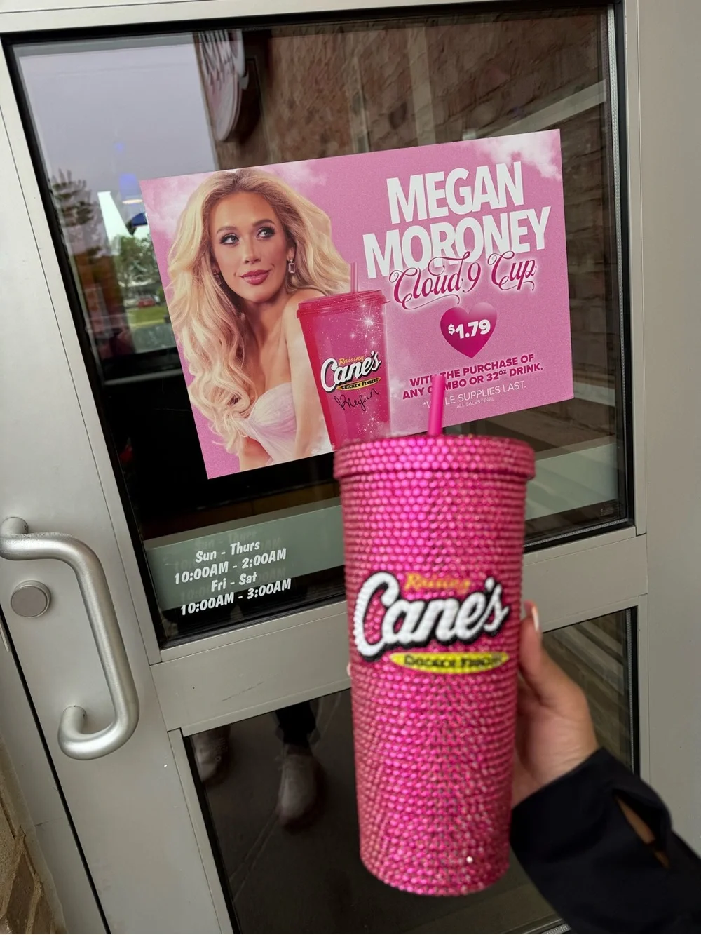 Megan Moroney Pink Rhinestone Tumbler - Limited Edition